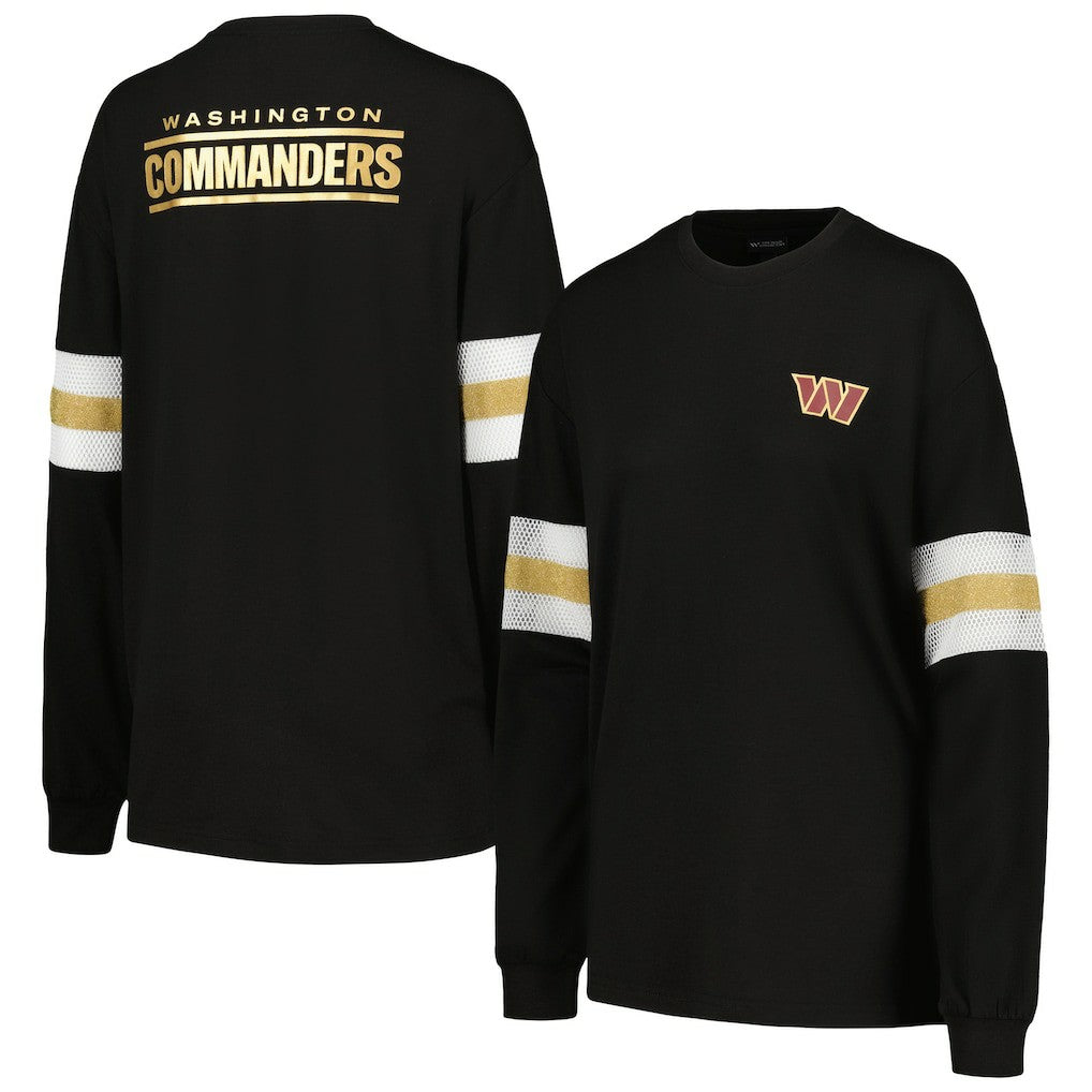 Washington Commanders The Wild Collective Women's Long Sleeve T-Shirt - Black discount