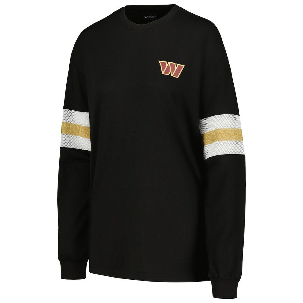 Washington Commanders The Wild Collective Women's Long Sleeve T-Shirt - Black discount