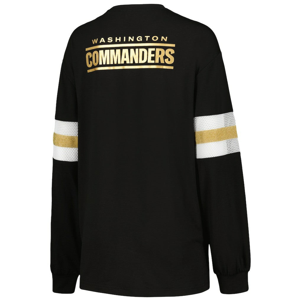 Washington Commanders The Wild Collective Women's Long Sleeve T-Shirt - Black discount