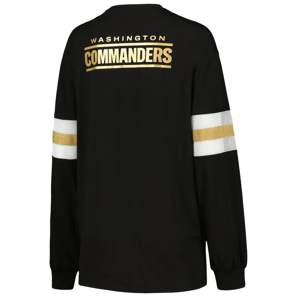 Washington Commanders The Wild Collective Women's Long Sleeve T-Shirt - Black discount