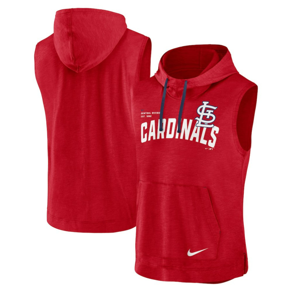 St. Louis Cardinals Athletic Sleeveless Hooded T-Shirt - Red | Nike