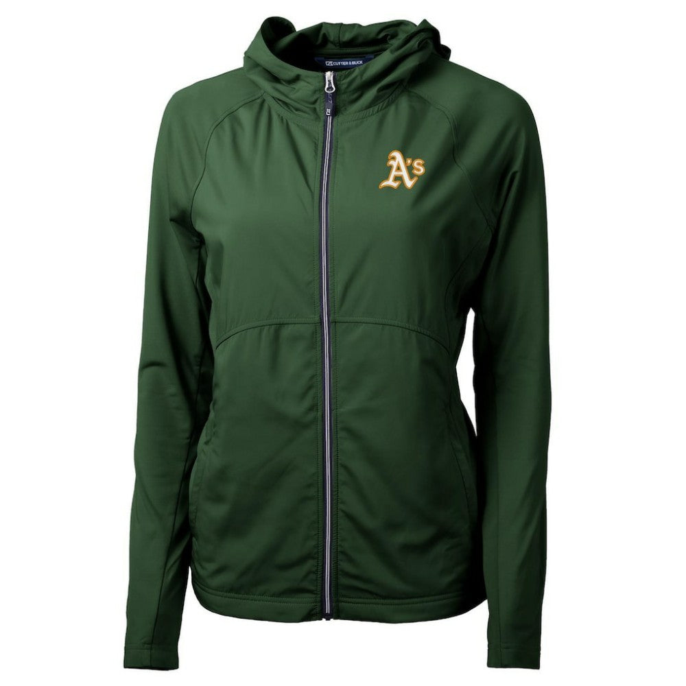 Athletics Cutter & Buck Women's Adapt Eco Knit Hybrid Recycled Full-Zip Hoodie - Hunter Green
