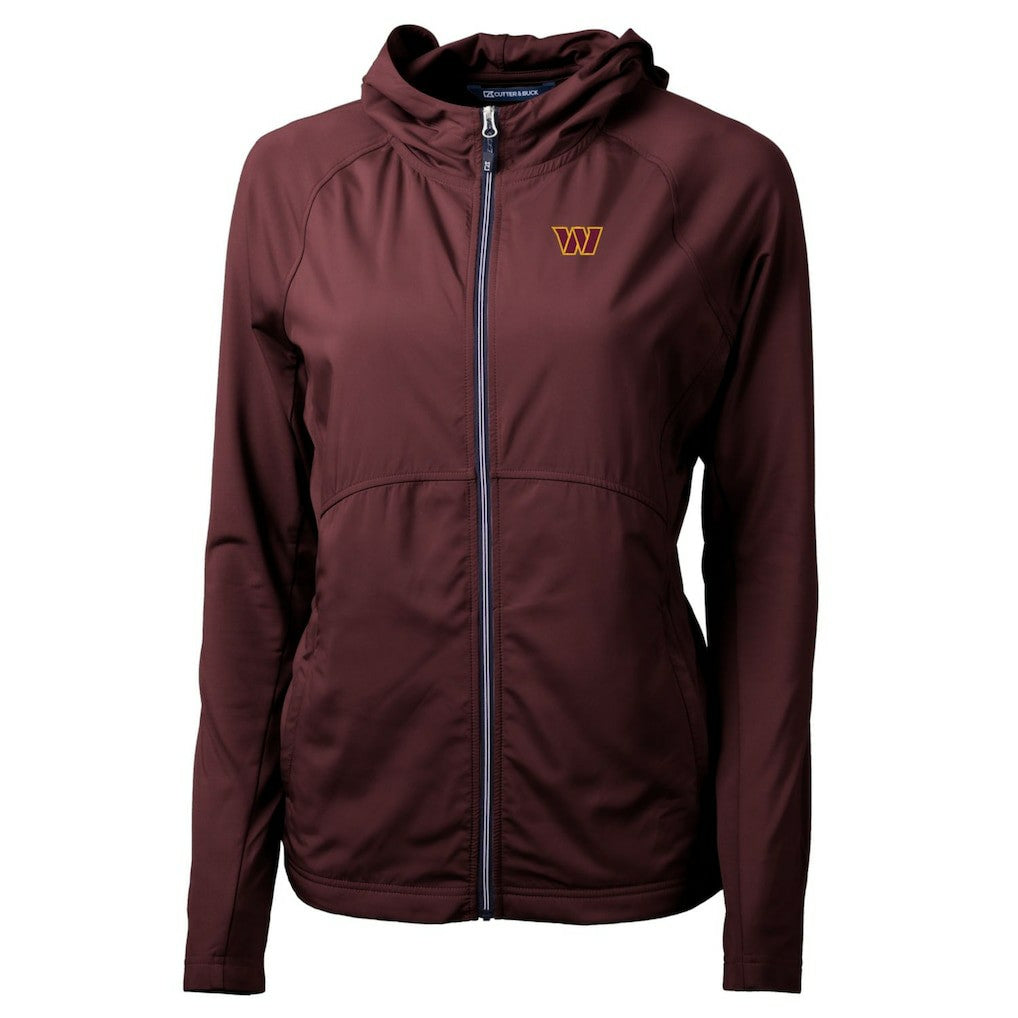 Washington Commanders Cutter & Buck Women's Adapt Eco Knit Hybrid Recycled Full-Zip Hoodie - Burgundy cheap