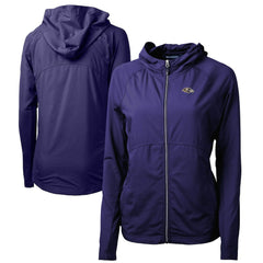 Baltimore Ravens Cutter & Buck Women's Adapt Eco Knit Hybrid Recycled Full-Zip Hoodie - Purple online