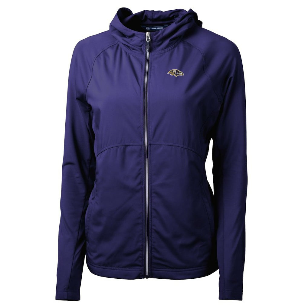 Baltimore Ravens Cutter & Buck Women's Adapt Eco Knit Hybrid Recycled Full-Zip Hoodie - Purple online