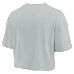 Green Bay Packers Women's Elements Super Soft Boxy Cropped T-Shirt - Gray for sale
