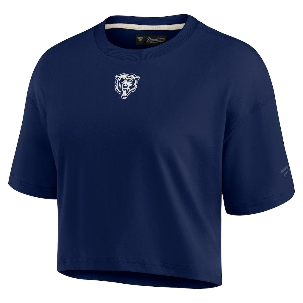 Chicago Bears Women's Elements Super Soft Boxy Cropped T-Shirt - Navy sale