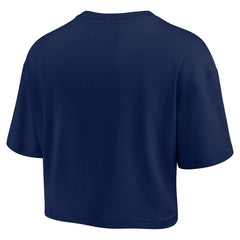 Dallas Cowboys Women's Elements Super Soft Boxy Cropped T-Shirt - Navy on sale