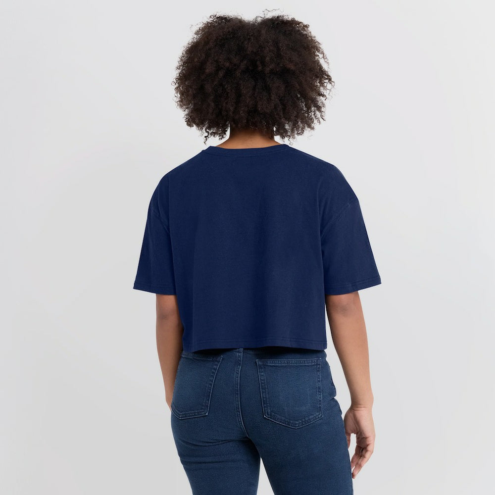 Dallas Cowboys Women's Elements Super Soft Boxy Cropped T-Shirt - Navy on sale