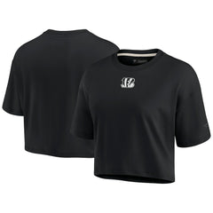 Cincinnati Bengals Women's Elements Super Soft Boxy Cropped T-Shirt - Black online