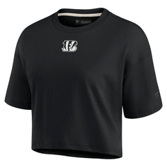Cincinnati Bengals Women's Elements Super Soft Boxy Cropped T-Shirt - Black online