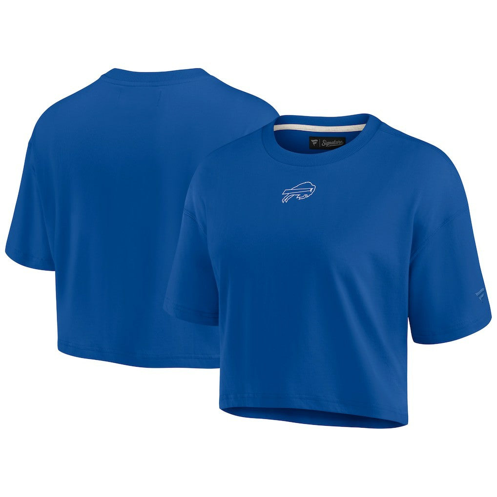 Buffalo Bills Women's Elements Super Soft Boxy Cropped T-Shirt - Royal on sale