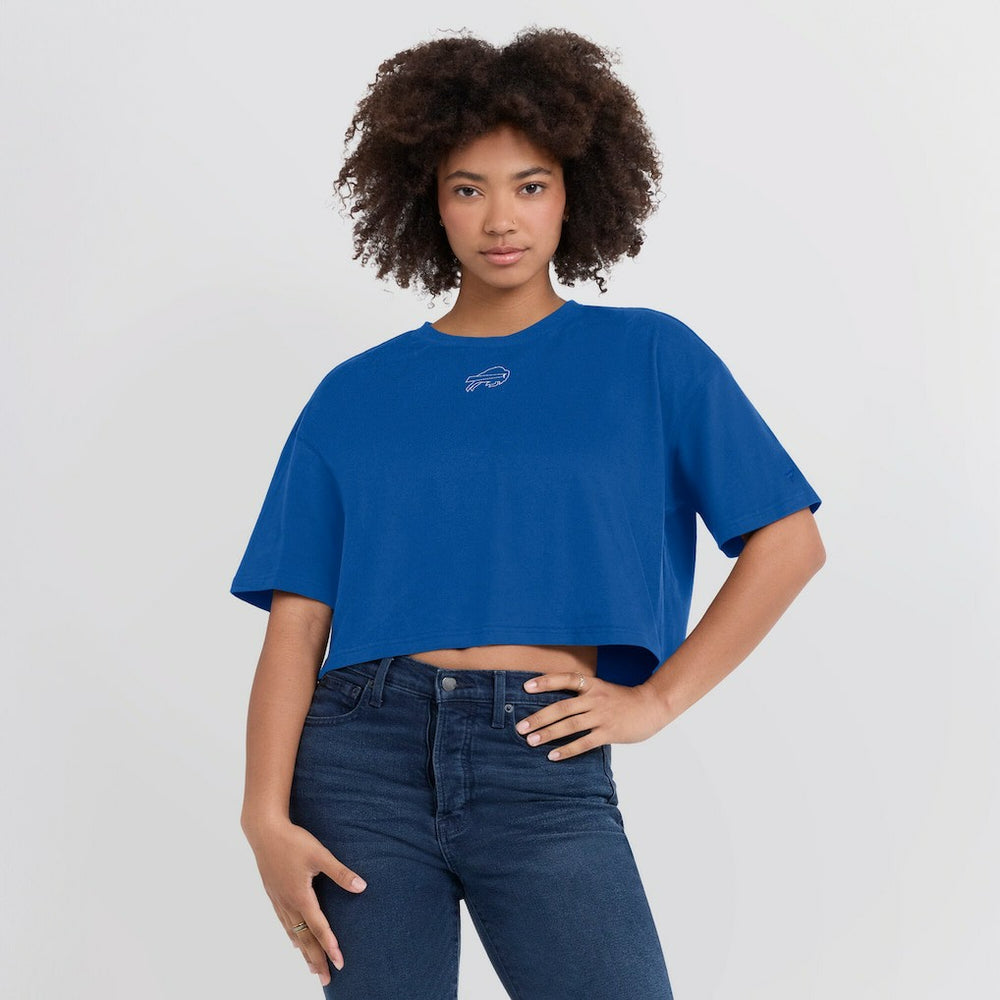 Buffalo Bills Women's Elements Super Soft Boxy Cropped T-Shirt - Royal on sale