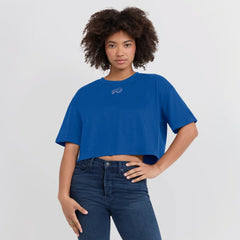 Buffalo Bills Women's Elements Super Soft Boxy Cropped T-Shirt - Royal on sale