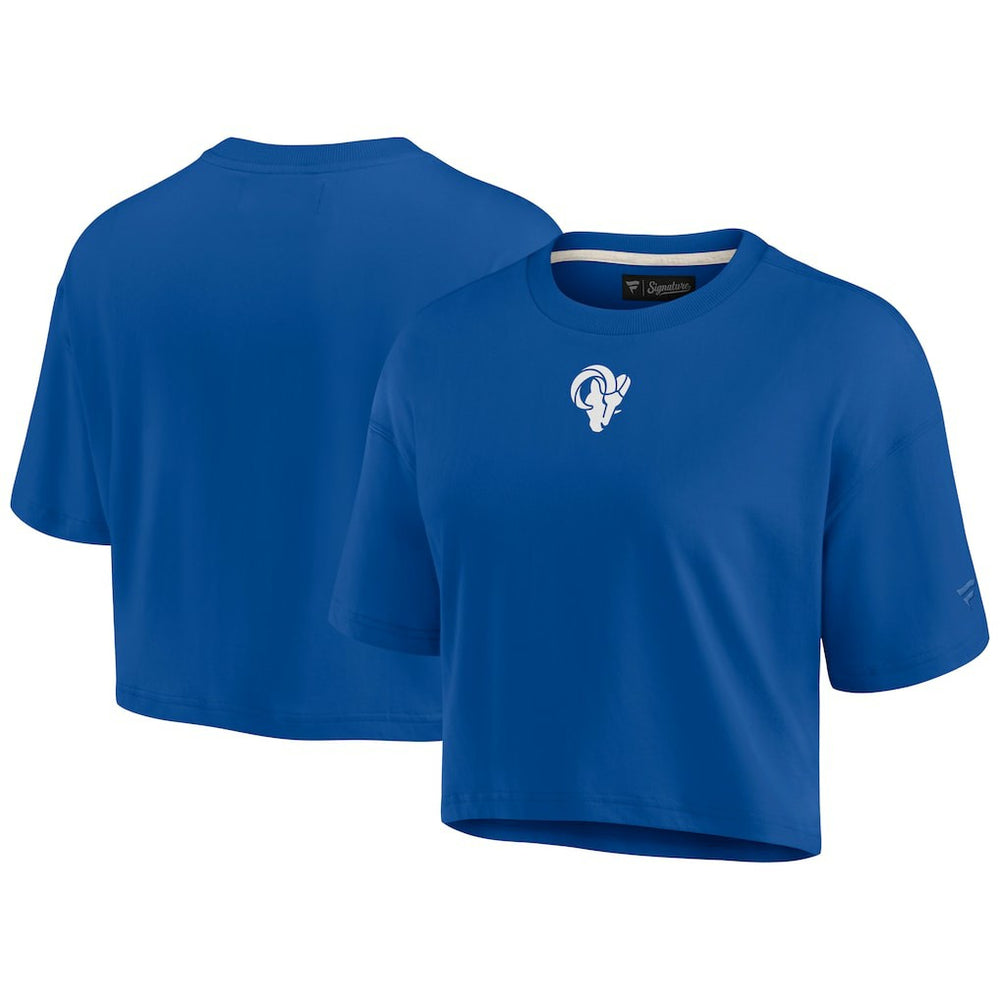 Los Angeles Rams Women's Elements Super Soft Boxy Cropped T-Shirt - Royal online