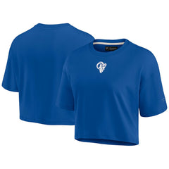 Los Angeles Rams Women's Elements Super Soft Boxy Cropped T-Shirt - Royal online
