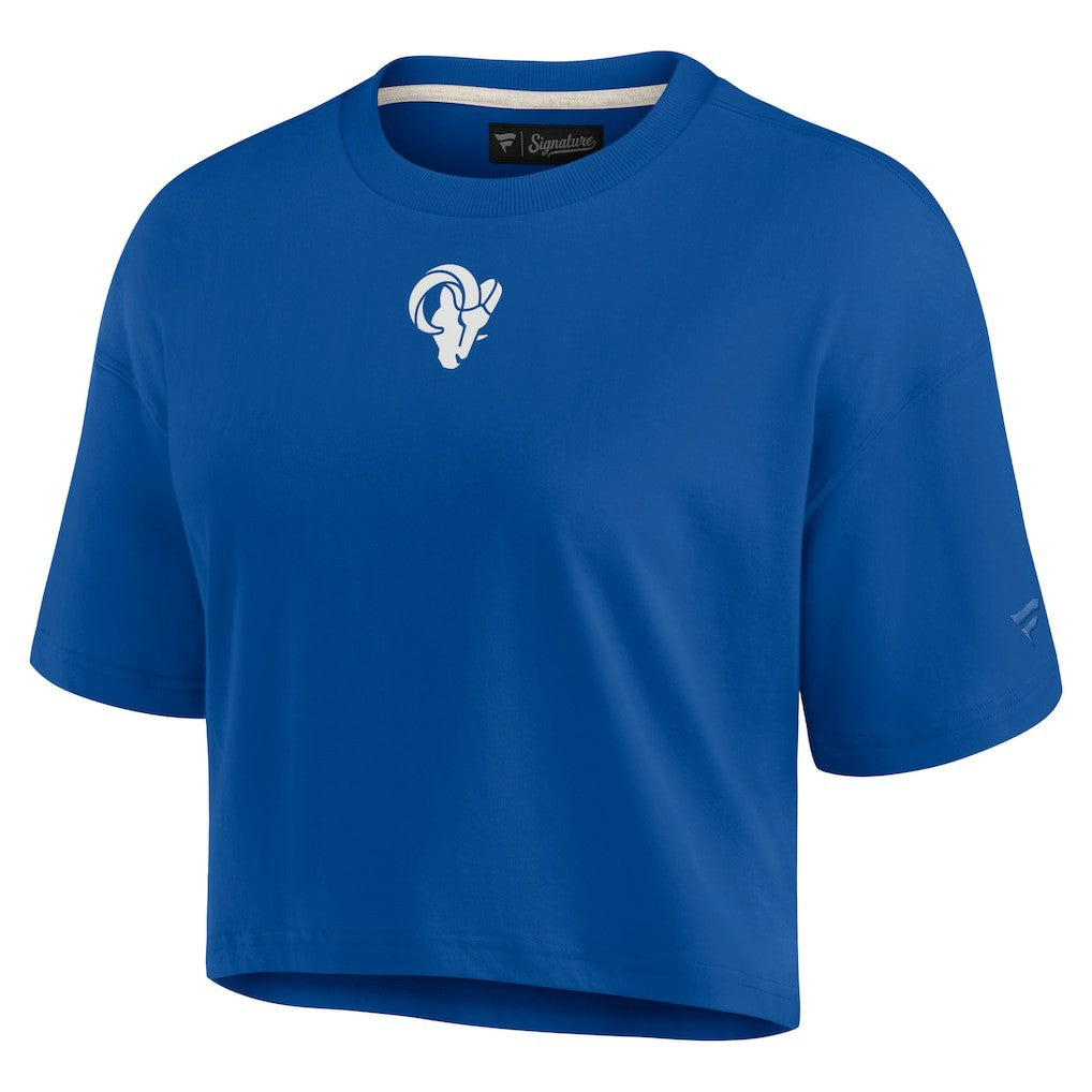 Los Angeles Rams Women's Elements Super Soft Boxy Cropped T-Shirt - Royal online