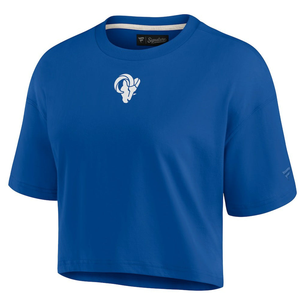 Los Angeles Rams Women's Elements Super Soft Boxy Cropped T-Shirt - Royal online