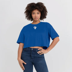 Los Angeles Rams Women's Elements Super Soft Boxy Cropped T-Shirt - Royal online