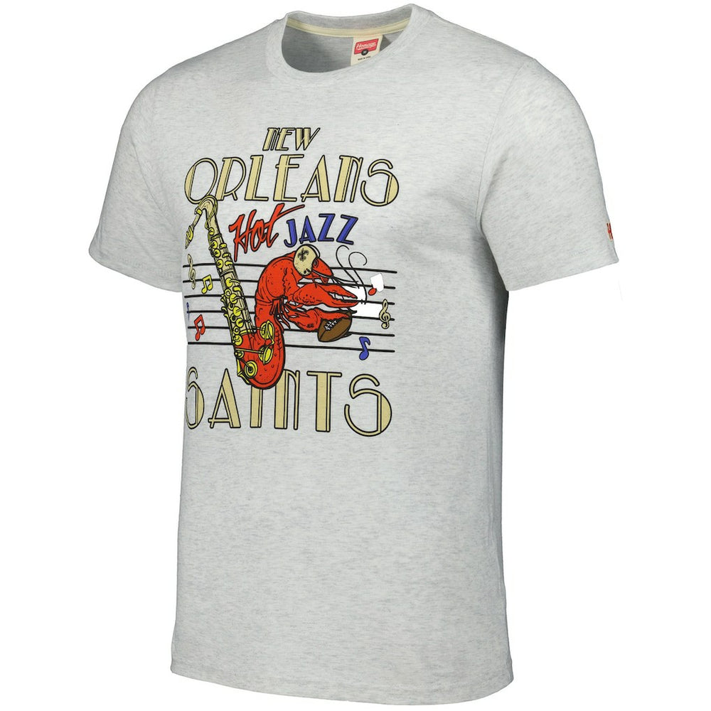 New Orleans Saints Homage Jazz Hyper Local Tri-Blend T-Shirt - Ash online