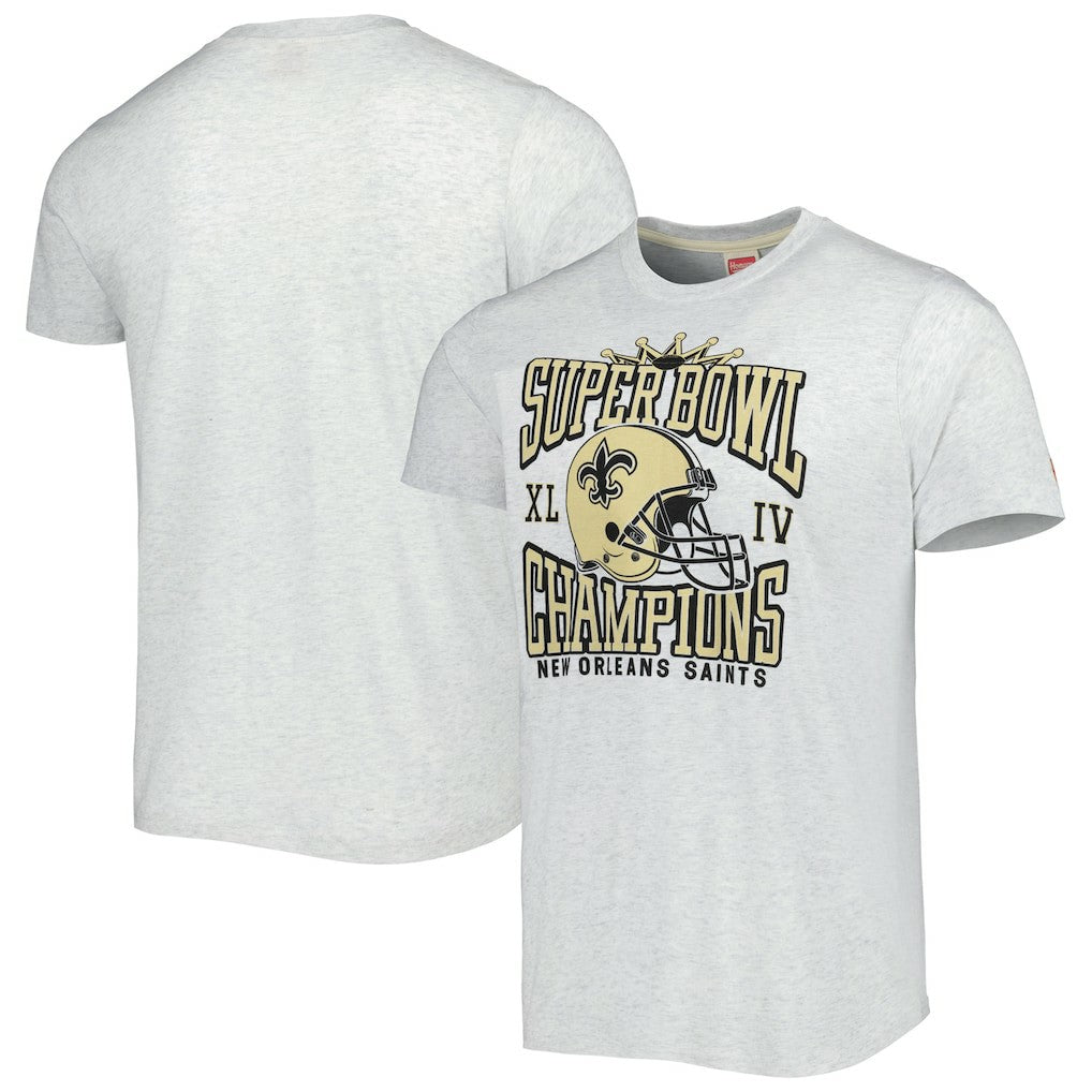 New Orleans Saints Homage Champs Hyper Local Tri-Blend T-Shirt - Ash discount