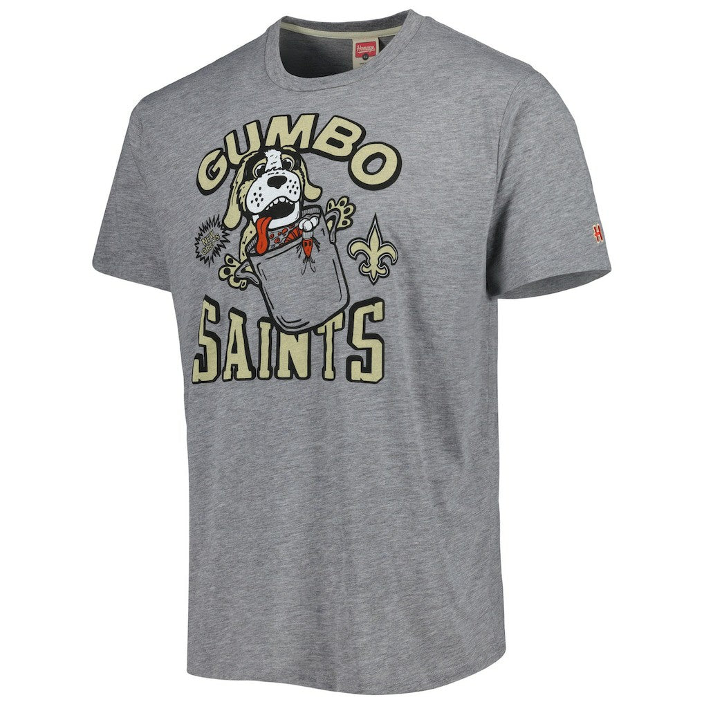 New Orleans Saints Homage Gumbo Hyper Local Tri-Blend T-Shirt - Gray discount