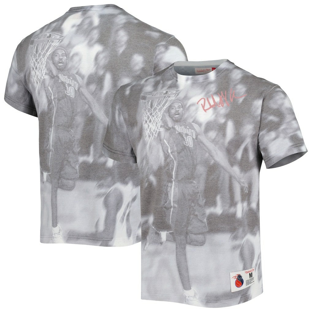 Rasheed Wallace Detroit Pistons Above The Rim T-Shirt sale - Heather Gray | Mitchell & Ness outlet