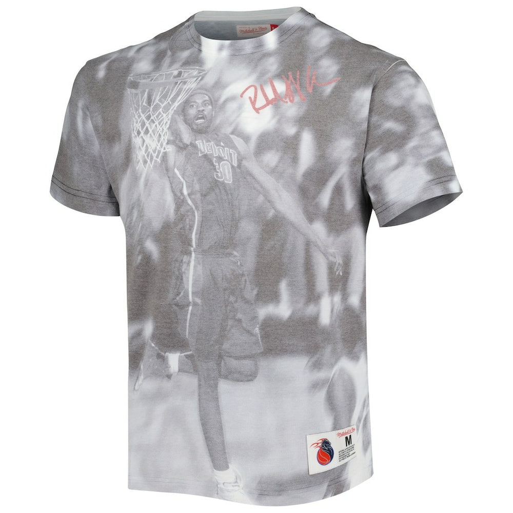 Rasheed Wallace Detroit Pistons Above The Rim T-Shirt sale - Heather Gray | Mitchell & Ness outlet