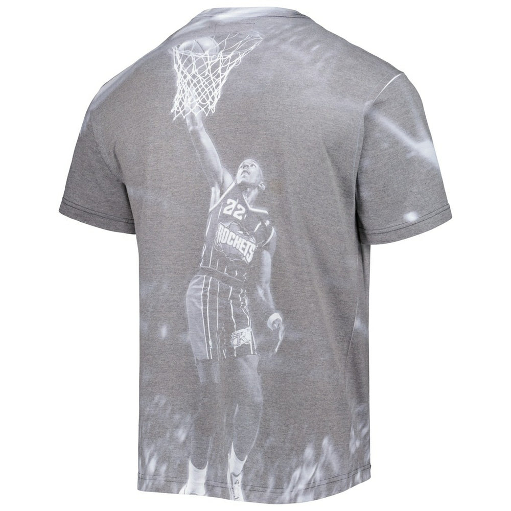 Clyde Drexler Houston Rockets Above The Rim T-Shirt - Heather Gray | Mitchell & Ness on sale