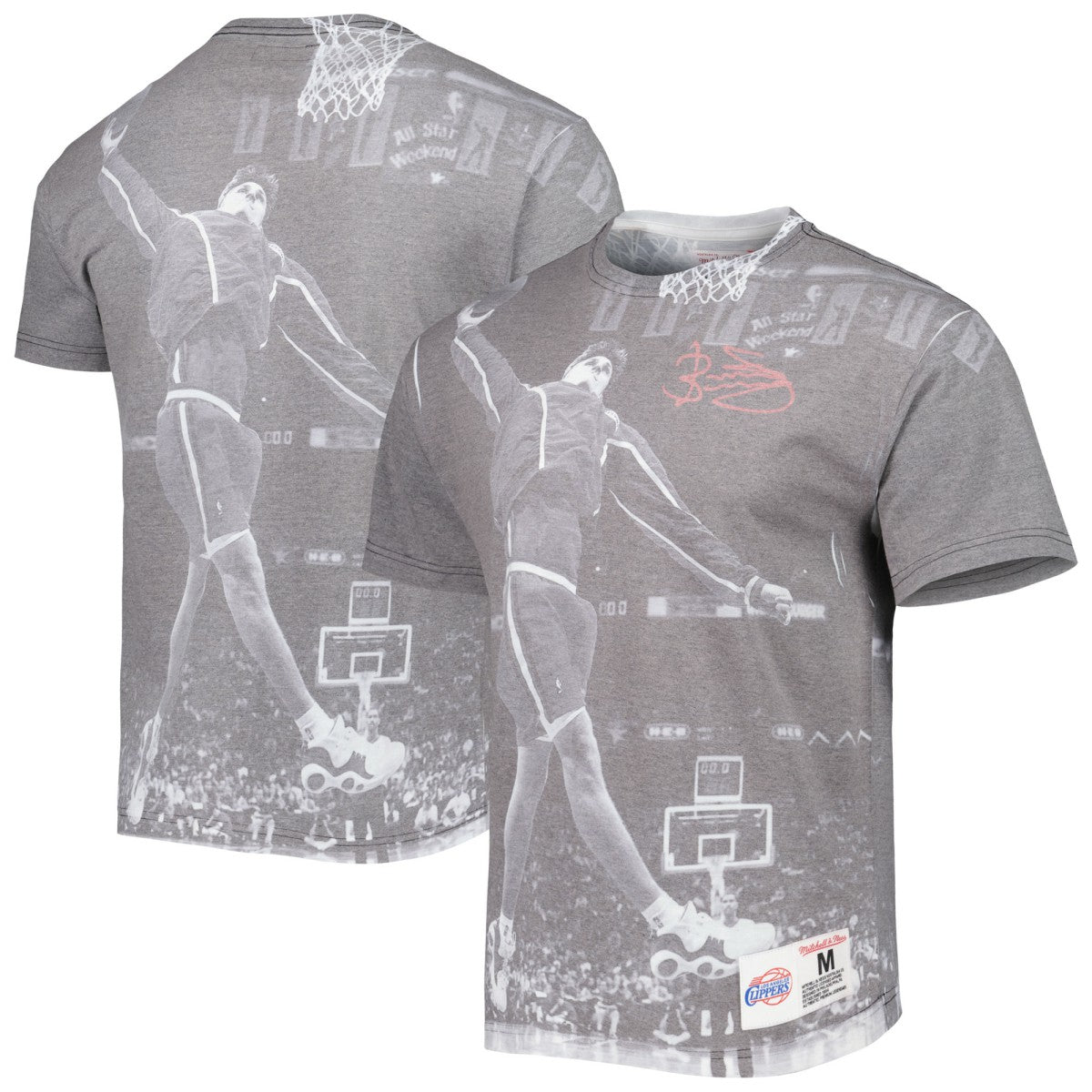 Brent Barry LA Clippers Above The Rim T-Shirt - Heather Gray | Mitchell & Ness discount