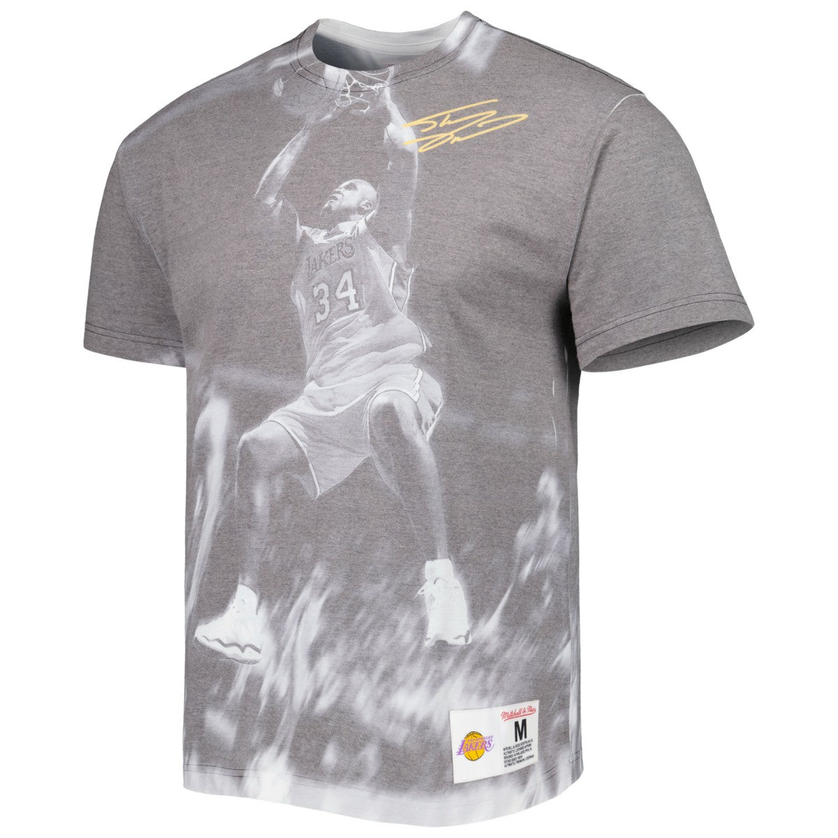 Shaquille O'Neal Los Angeles Lakers Above The Rim T-Shirt - Heather Gray | Mitchell & Ness cheap