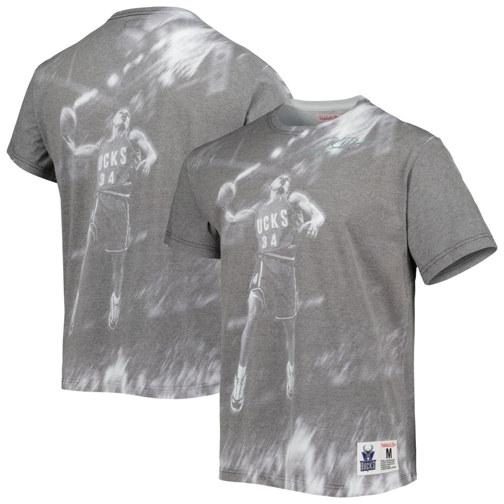 Ray Allen Milwaukee Bucks Above The Rim T-Shirt - Gray | Mitchell & Ness cheap