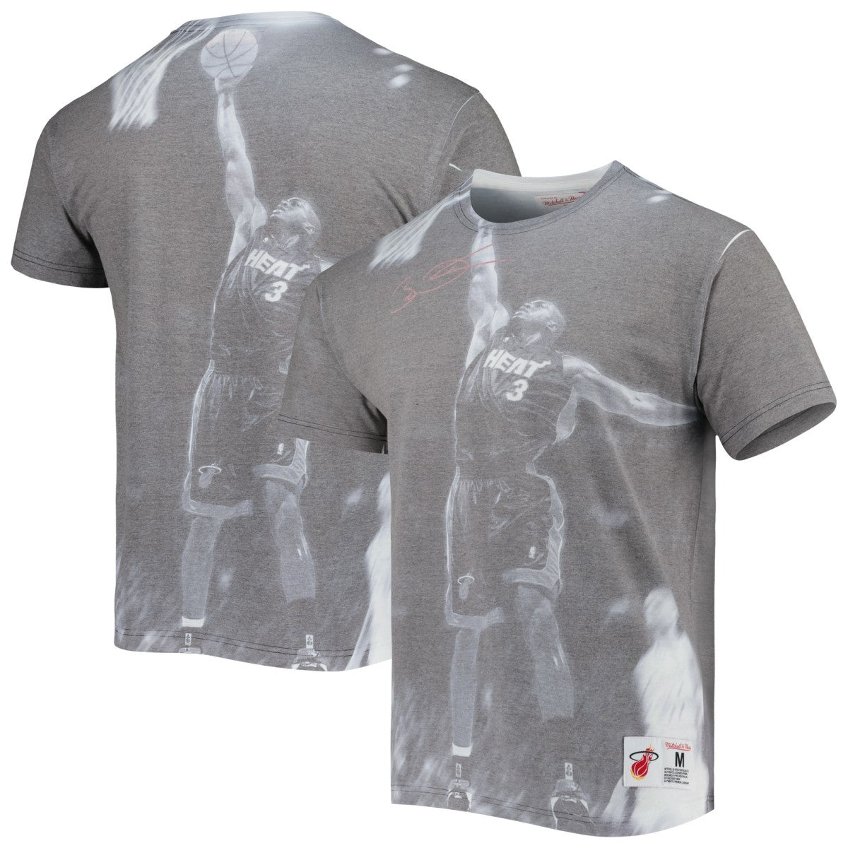 Dwyane Wade Miami Heat Above The Rim T-Shirt - Heather Gray | Mitchell & Ness online