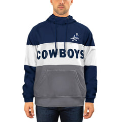 Dallas Cowboys New Era Fleece Retro Joe Pullover Hoodie - Navy/White online
