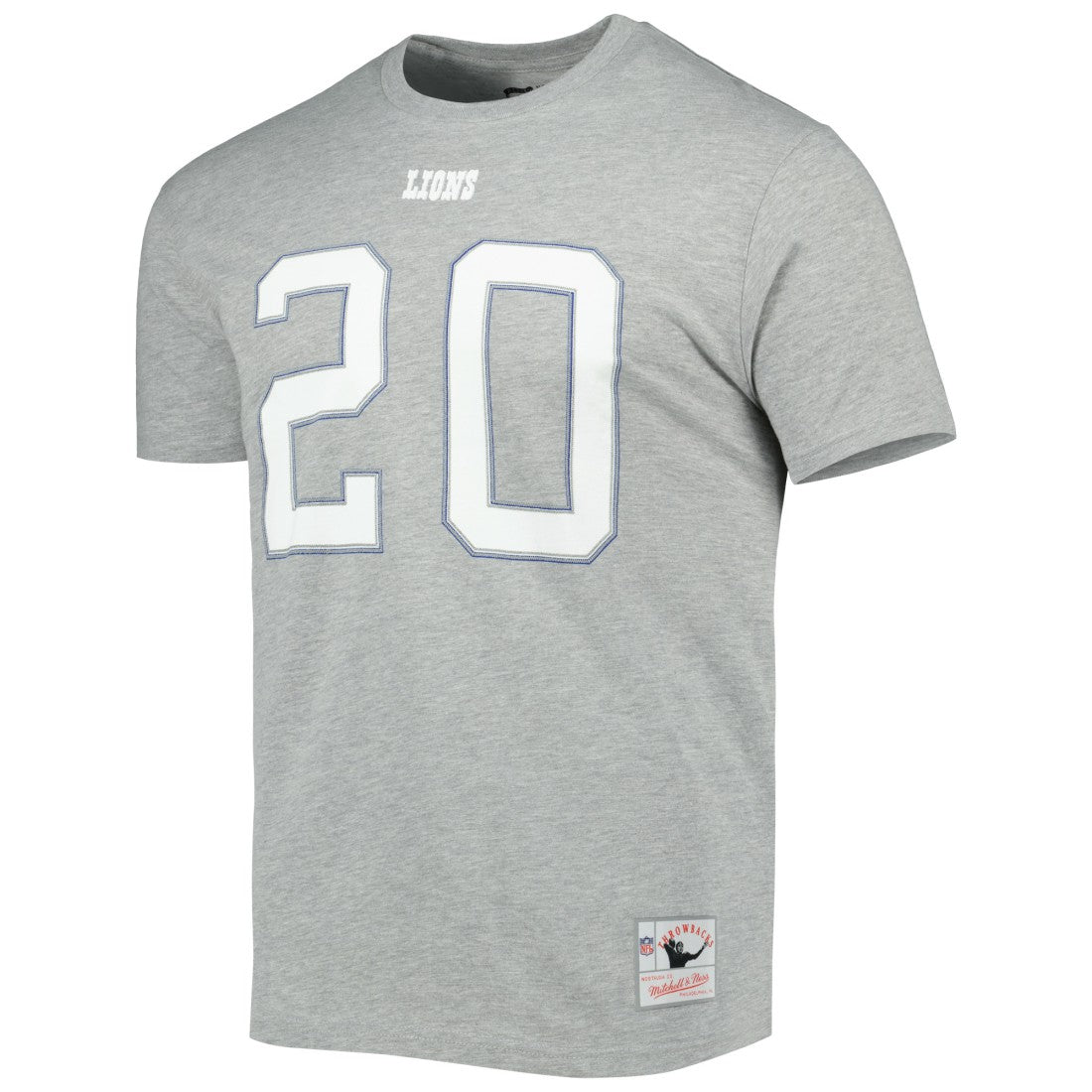 Barry Sanders Detroit Lions Retired Player Logo Name & Number T-Shirt - Gray online