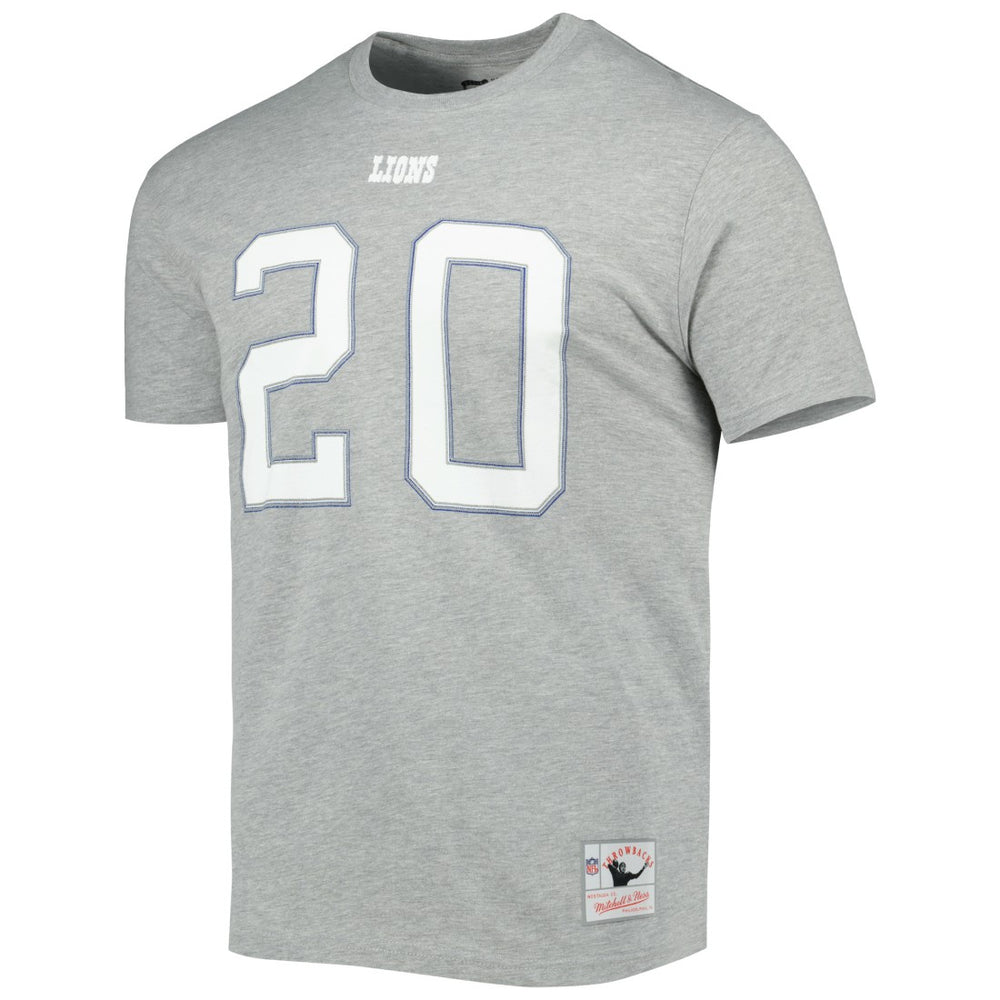 Barry Sanders Detroit Lions Retired Player Logo Name & Number T-Shirt - Gray online