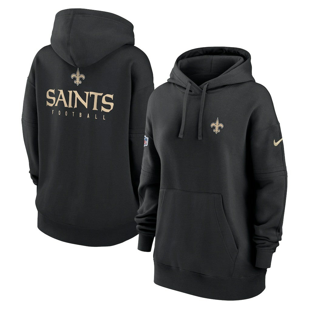 New Orleans Saints Women's 2023 Sideline Club Fleece Pullover Hoodie - Black | Nike on sale