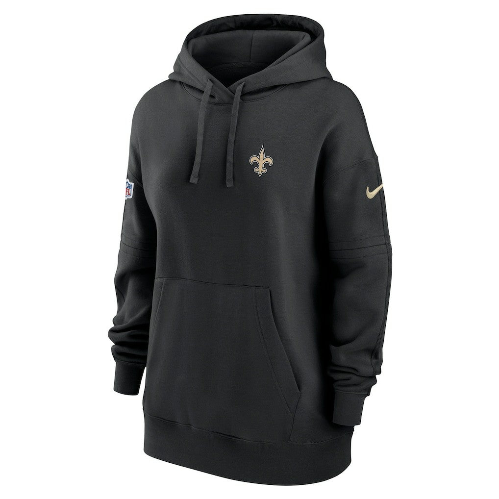 New Orleans Saints Women's 2023 Sideline Club Fleece Pullover Hoodie - Black | Nike on sale