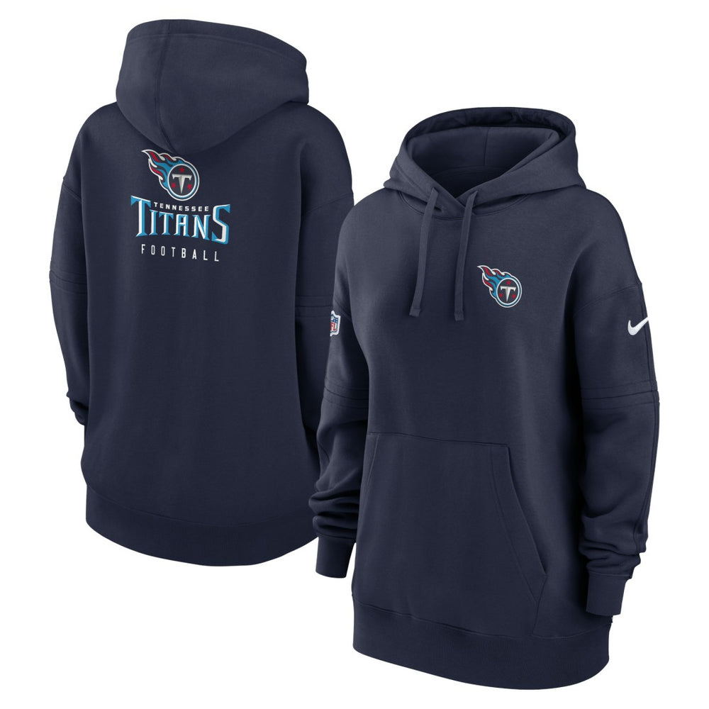 Tennessee Titans Women's 2023 Sideline Club Fleece Pullover Hoodie - Navy | Nike for sale