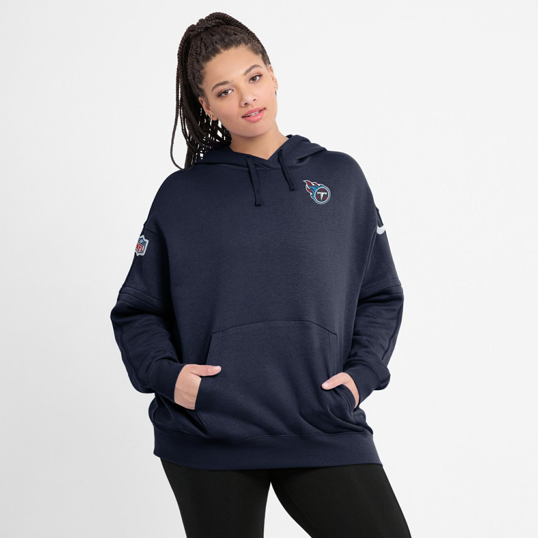 Tennessee Titans Women's 2023 Sideline Club Fleece Pullover Hoodie - Navy | Nike for sale
