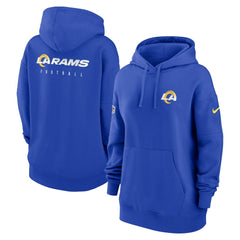 Los Angeles Rams Women's 2023 Sideline Club Fleece Pullover Hoodie - Royal | Nike cheap