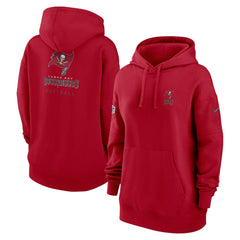 Tampa Bay Buccaneers Women's 2023 Sideline Club Fleece Pullover Hoodie - Red | Nike discount