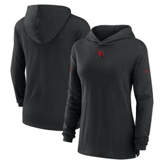 Arizona Cardinals Women's Sideline Performance Long Sleeve Hoodie T-Shirt - Black | Nike cheap