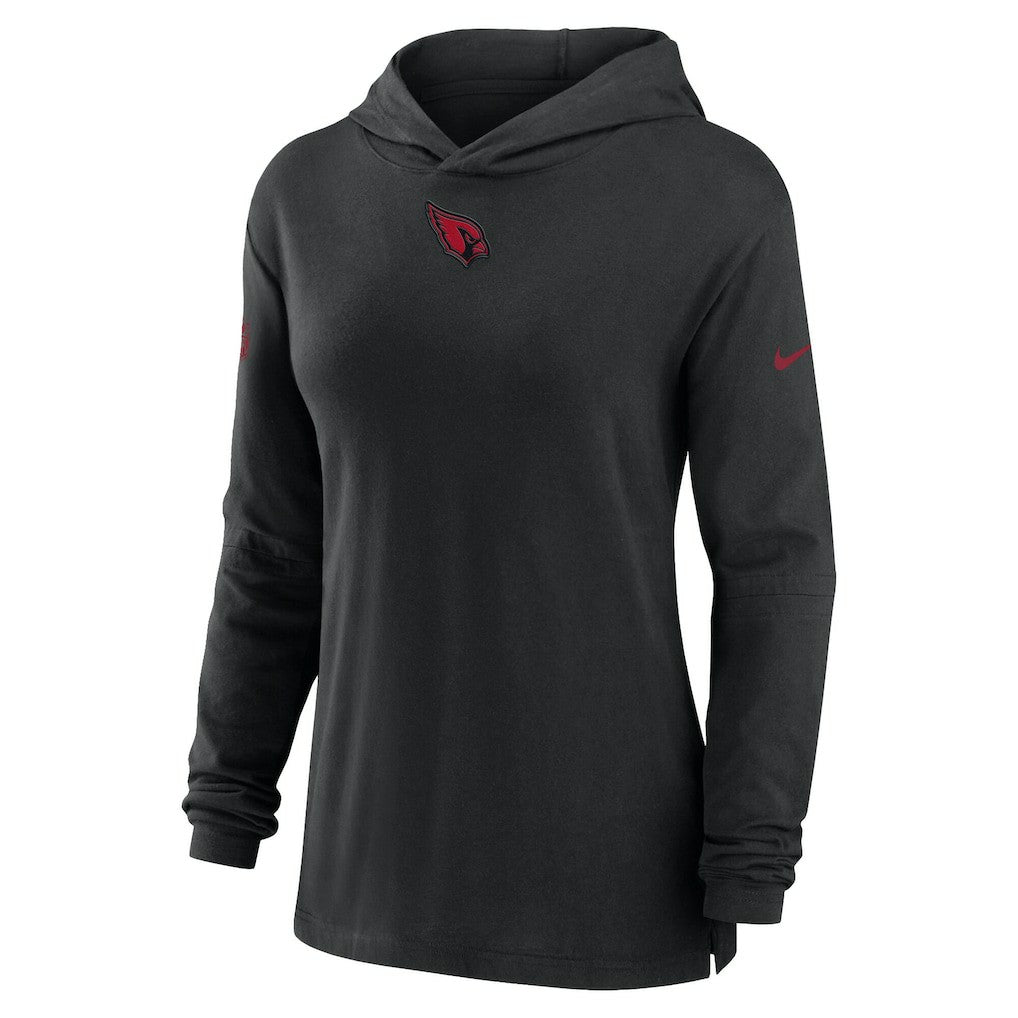 Arizona Cardinals Women's Sideline Performance Long Sleeve Hoodie T-Shirt - Black | Nike cheap