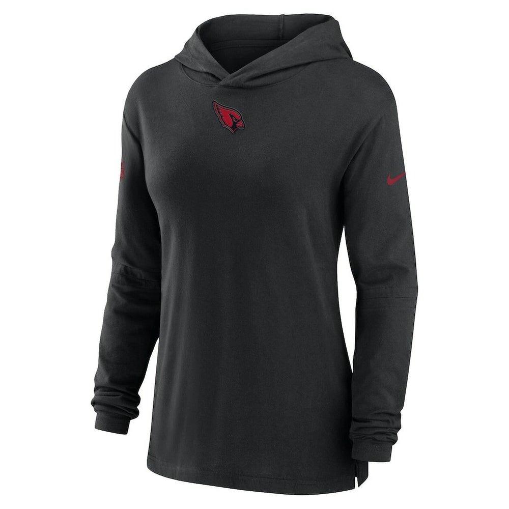 Arizona Cardinals Women's Sideline Performance Long Sleeve Hoodie T-Shirt - Black | Nike cheap