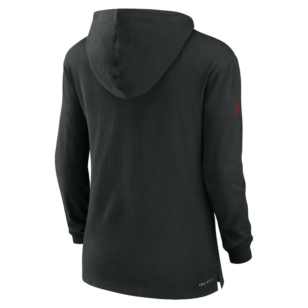 Arizona Cardinals Women's Sideline Performance Long Sleeve Hoodie T-Shirt - Black | Nike cheap