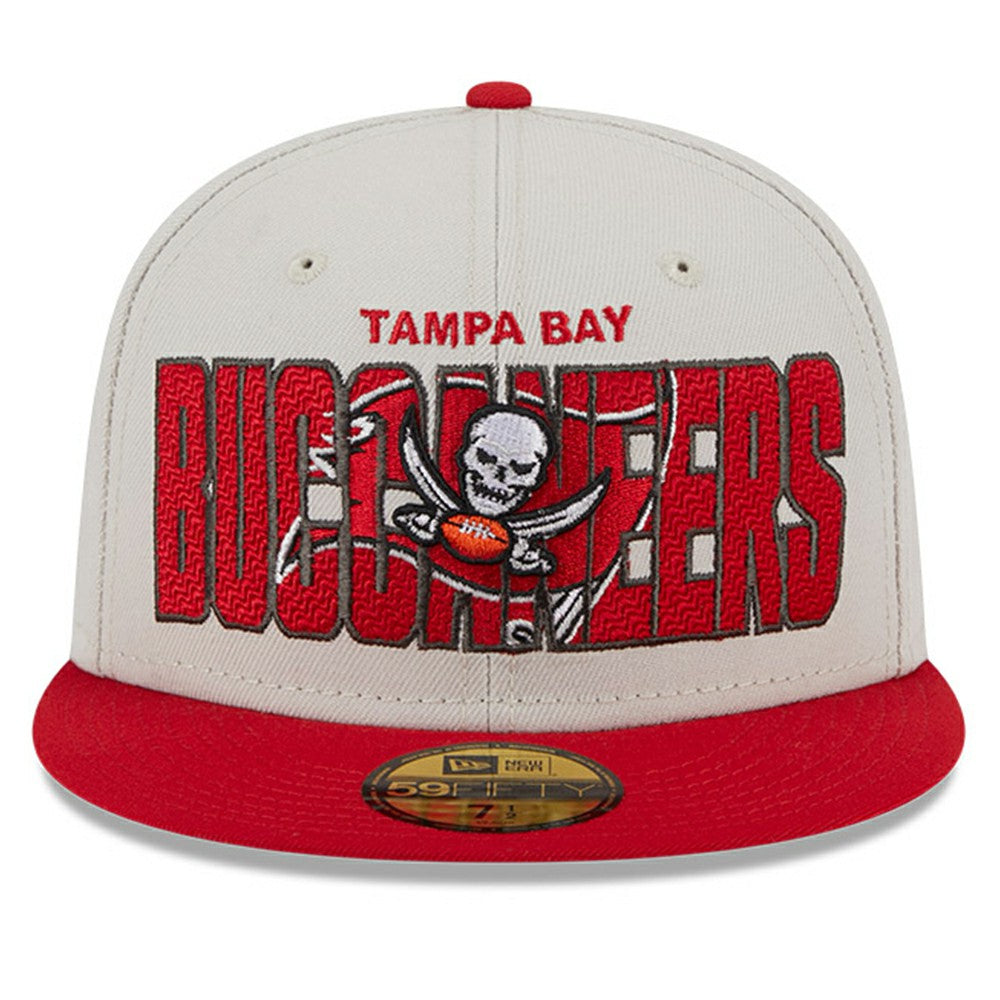 Tampa Bay Buccaneers New Era 2023 NFL Draft On Stage 59FIFTY Fitted Hat - Stone/Red discount