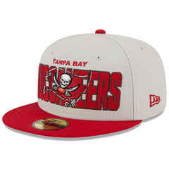Tampa Bay Buccaneers New Era 2023 NFL Draft On Stage 59FIFTY Fitted Hat - Stone/Red discount