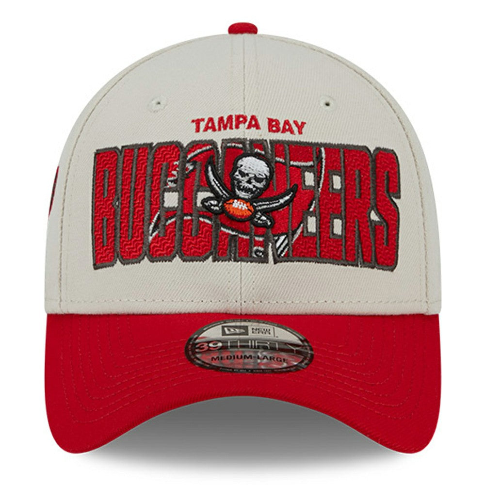 Tampa Bay Buccaneers New Era 2023 NFL Draft 39THIRTY Flex Hat - Stone/Red on sale