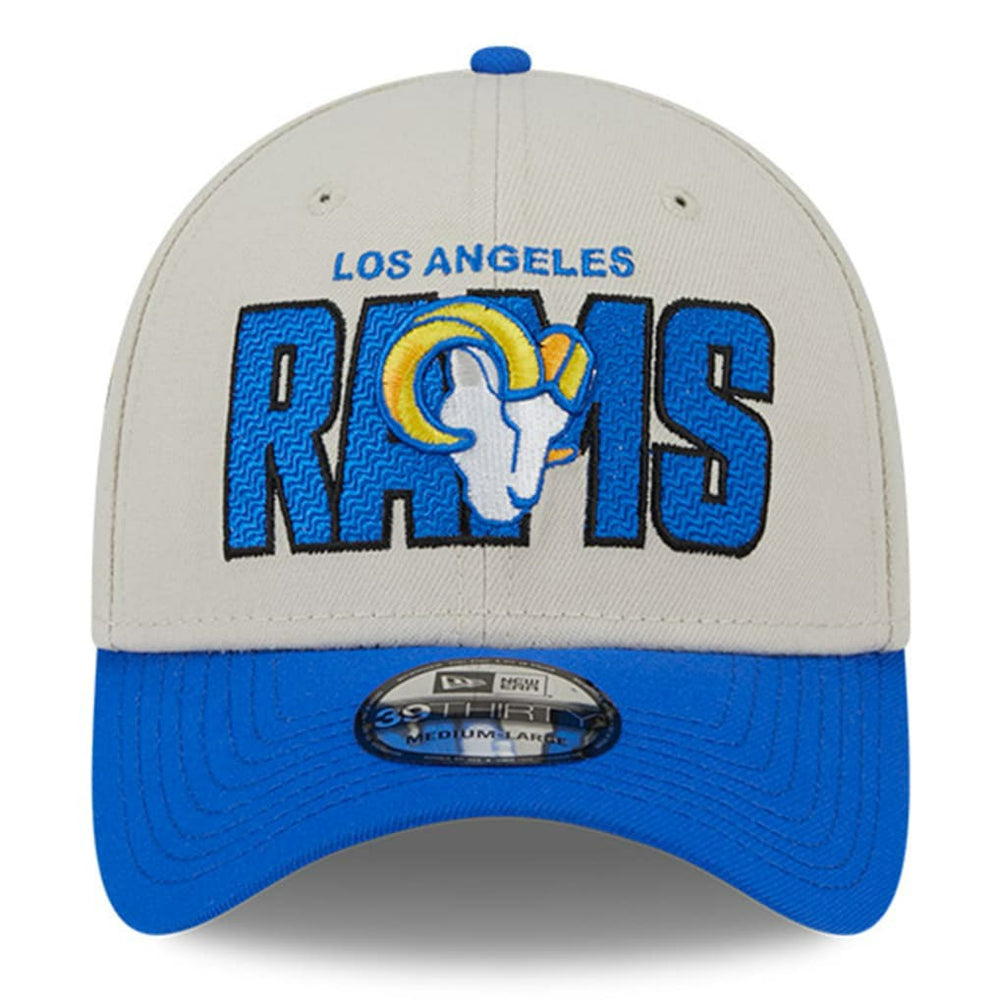 Los Angeles Rams New Era 2023 NFL Draft 39THIRTY Flex Hat - Stone/Royal on sale